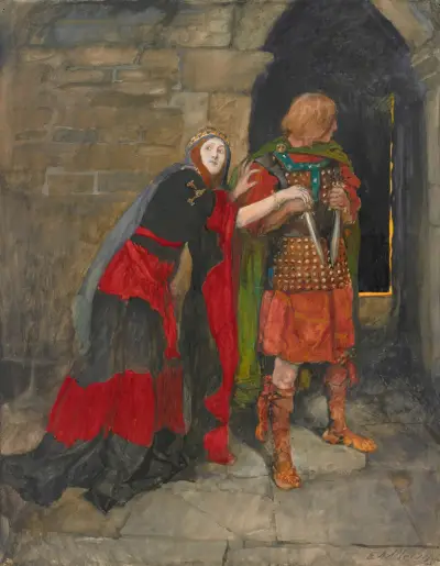 Lady Macbeth: „Infirm of purpose! Give me the daggers…“, Akt II, Szene II, Macbeth von Edwin Austin Abbey