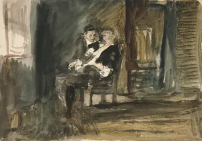 Studie zu Der scharlachrote Buchstabe von Edwin Austin Abbey