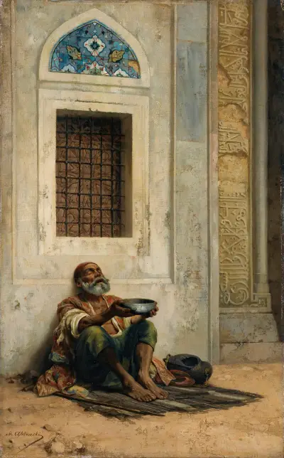 Mendicant At The Mosque Door, Stanisław Chlebowski