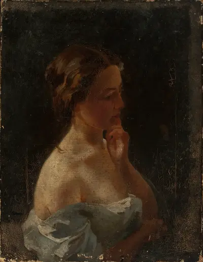 Study of a young woman, Stanisław Chlebowski