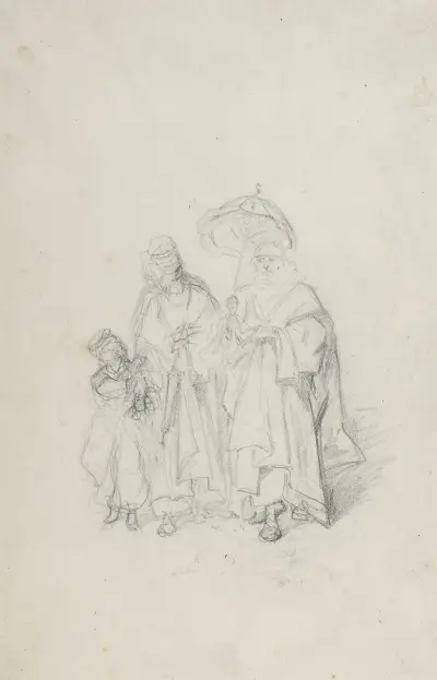 Turkish women on a walk, Stanisław Chlebowski