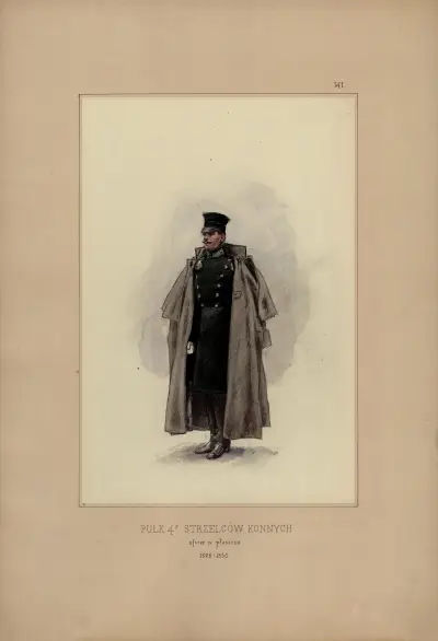 4 Pułk Strzelców Konnych, oficer w płaszczu 1826-1830 av Bronisław Gembarzewski