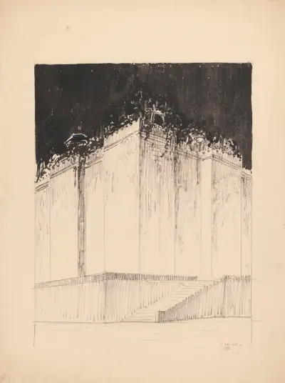 Assyrische Architektur. Palastwände von Stanisław Noakowski