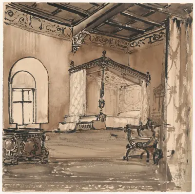 Romanisches Schlafzimmer von Stanisław Noakowski