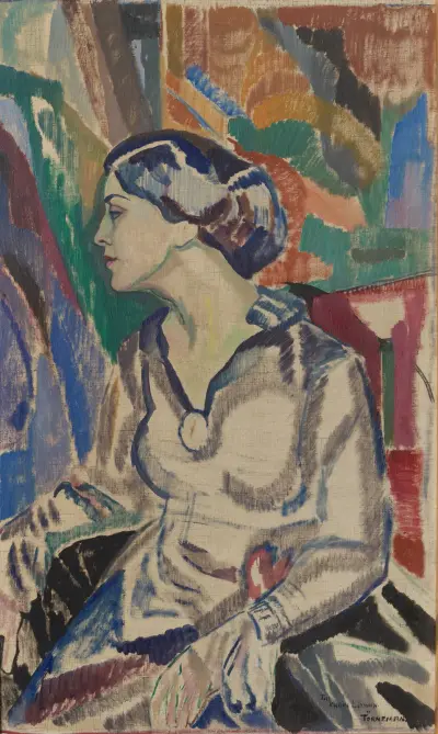 Portrait of Carin Thiel av Axel Törneman