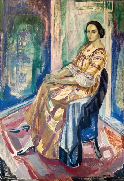 Portrait of Mrs. Signe Henschen av Axel Törneman