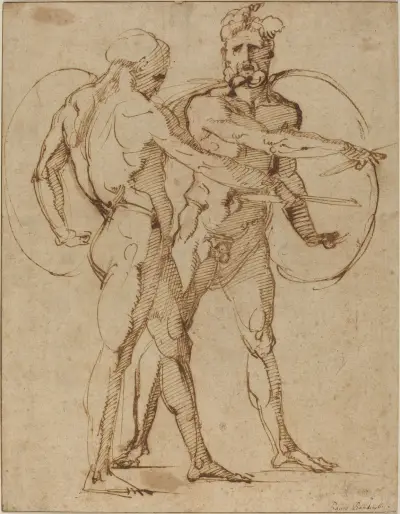 Two Male Nudes, Baccio Bandinelli