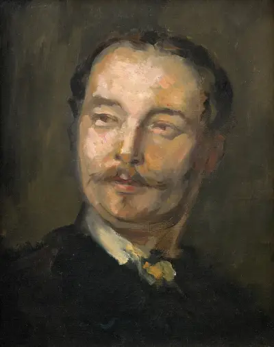 Portrait du vicomte Simon de Montfort (1841-1898), beau-frère de Carpeaux av Jean-Baptiste Carpeaux