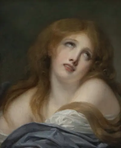 The Bust of a Young Girl, Called Virginie av Jean-Baptiste Greuze