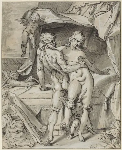 Mars und Venus av Bartholomaeus Spranger