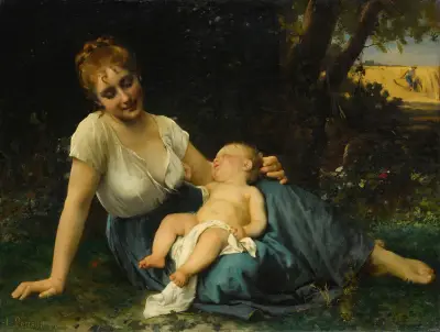 A Rest In The Shade av Léon-Jean-Basile Perrault