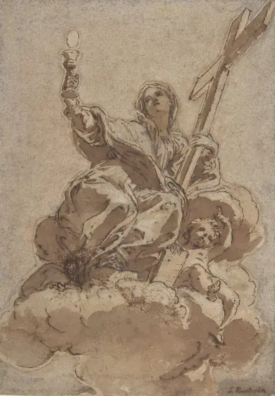 Figura alegoryczna – Wiara, Giovanni Battista Gaulli