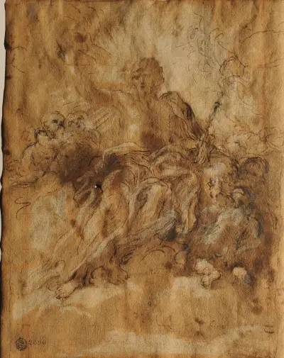 Chrystus w chwale aniołów, Giovanni Battista Gaulli