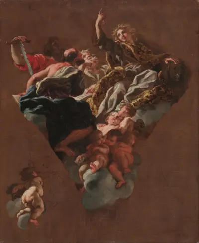 Szkic do „Czterech proroków Izraela” (dla Il Gesù w Rzymie), Giovanni Battista Gaulli