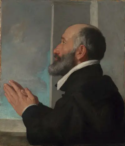 Bildnis eines Stifters von Giovanni Battista Moroni