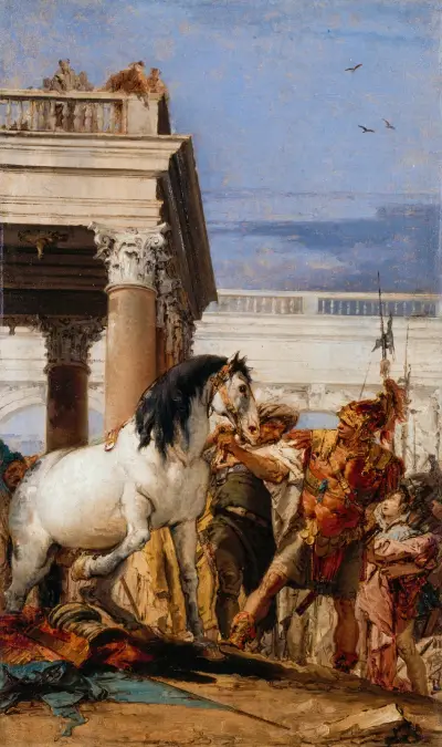 Alexander and Bucephalus av Giovanni Battista Tiepolo