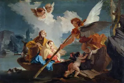 Flight into Egypt av Giovanni Battista Tiepolo