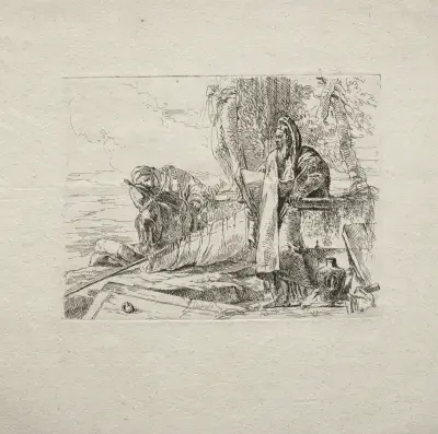 The Philosopher Standing with Book av Giovanni Battista Tiepolo