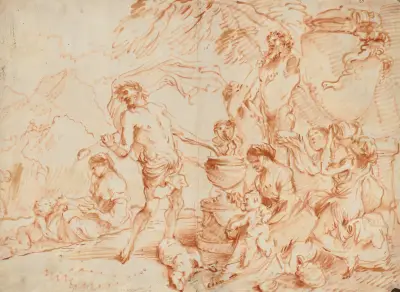 Bacchanal Before a Herm, Giovanni Benedetto Castiglione