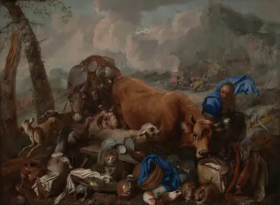 Noah’s Sacrifice after the Deluge, Giovanni Benedetto Castiglione