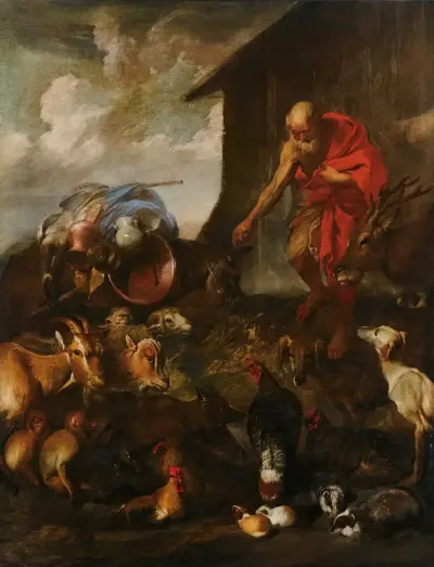 The Animals Entering Noah’s Ark, Giovanni Benedetto Castiglione