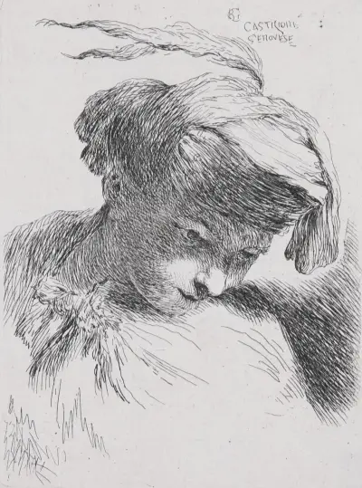Young Man Looking Down, Giovanni Benedetto Castiglione