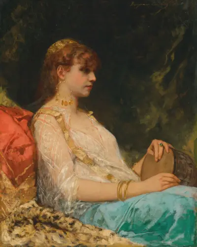 Die Orientalin mit der Trommel von Jean-Joseph-Benjamin Constant
