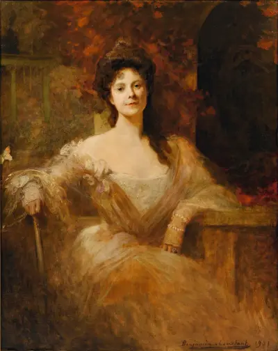 Porträt einer eleganten Dame von Jean-Joseph-Benjamin Constant
