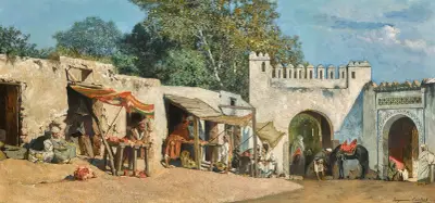 Das Bab-el-Fahs-Tor, Tanger von Jean-Joseph-Benjamin Constant