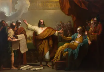 Daniel Interpreting to Belshazzar the Writing on the Wall av Benjamin West