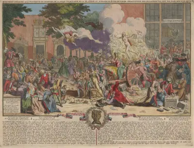 A monument dedicated to posterity in commemoration of ye incredible folly transacted in the year 1720 von Bernard Picart