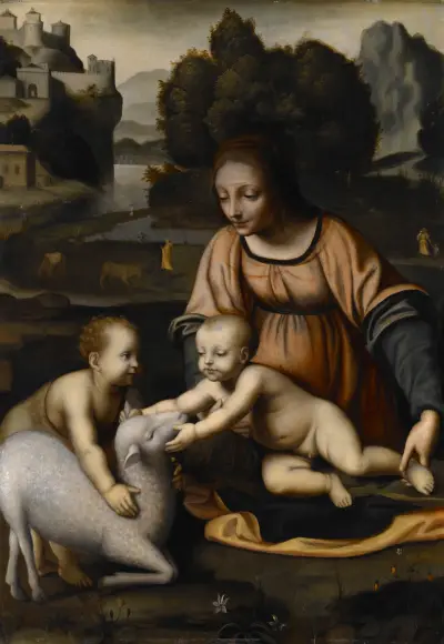 Madonna And Child With St. John The Baptist And The Lamb, Bernardino Luini