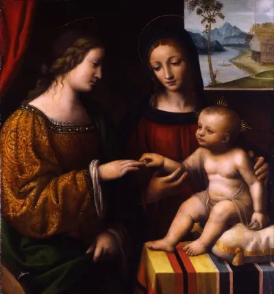 The Mystical Marriage of Saint Catherine av Bernardino Luini
