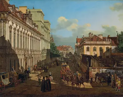Miodowa Street in Warsaw, Bernardo Bellotto