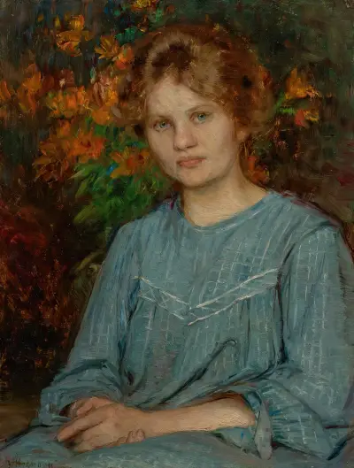Portrait of a lady – nr 1 av Bertha Wegmann