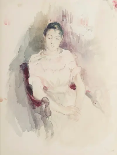 Jeune fille au repos av Berthe Morisot