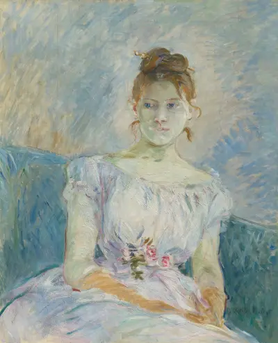 Paule Gobillard en robe de bal av Berthe Morisot