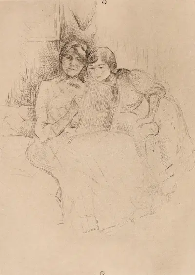 The Drawing Lesson, 1889 av Berthe Morisot