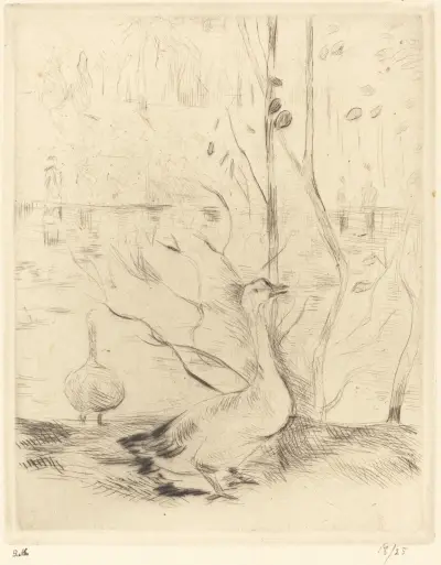 Walk in the Boulougne Wood av Berthe Morisot