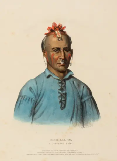 Kish-Kal-Wa. A Shawanoe Chief av Charles Bird King