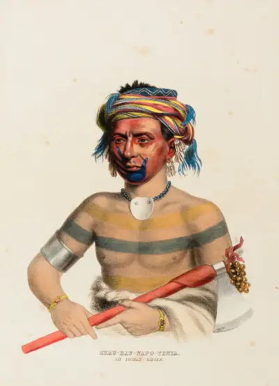 Shau-Hau-Napo-Tinta. An Ioway Chief av Charles Bird King