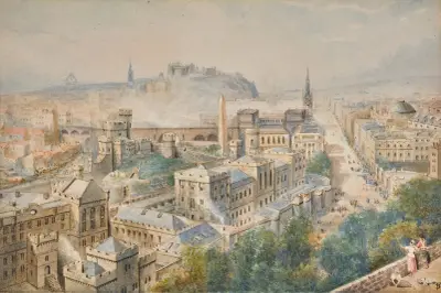 Edinburgh From Calton Hill av Myles Birket Foster