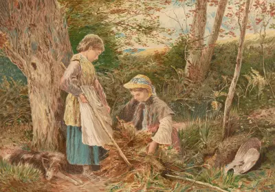 Gathering Bracken av Myles Birket Foster