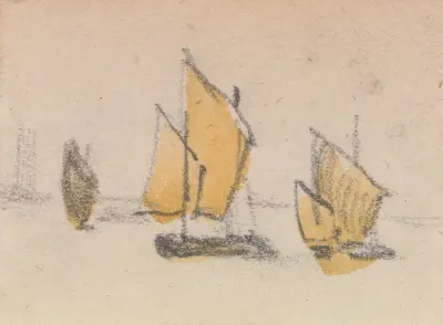 One of a Group of Three Studies on the Venetian Logoon – nr 1 av Myles Birket Foster