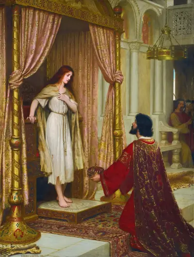 A King And A Beggar Maid av Edmund Blair Leighton