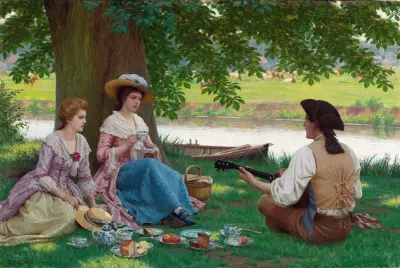A Picnic Party av Edmund Blair Leighton