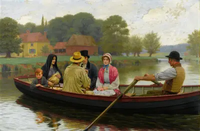 The Ferry av Edmund Blair Leighton