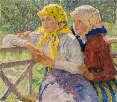 Latgalian Girls av Nikolai Bogdanov-Belsky
