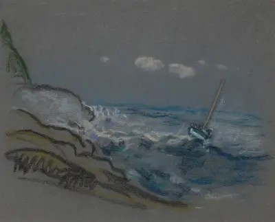 Boat in Distress av Arthur Bowen Davies
