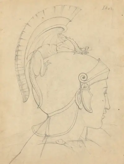 Study for The Judgment of Jupiter (Idas, head), 1815 – Nr. 3, Samuel Finley Breese Morse